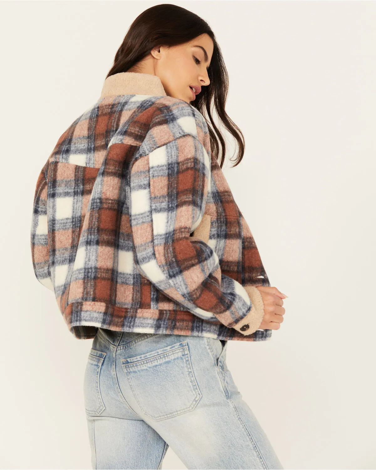 Product Name:  Cleo + Wolf Women's Cropped Plaid Print Jacket