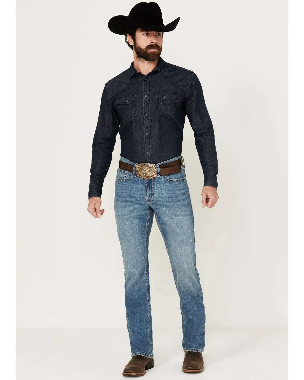 Product Name:  Cody James Men's Roughstock Medium Wash Slim Straight Rigid Denim Jeans