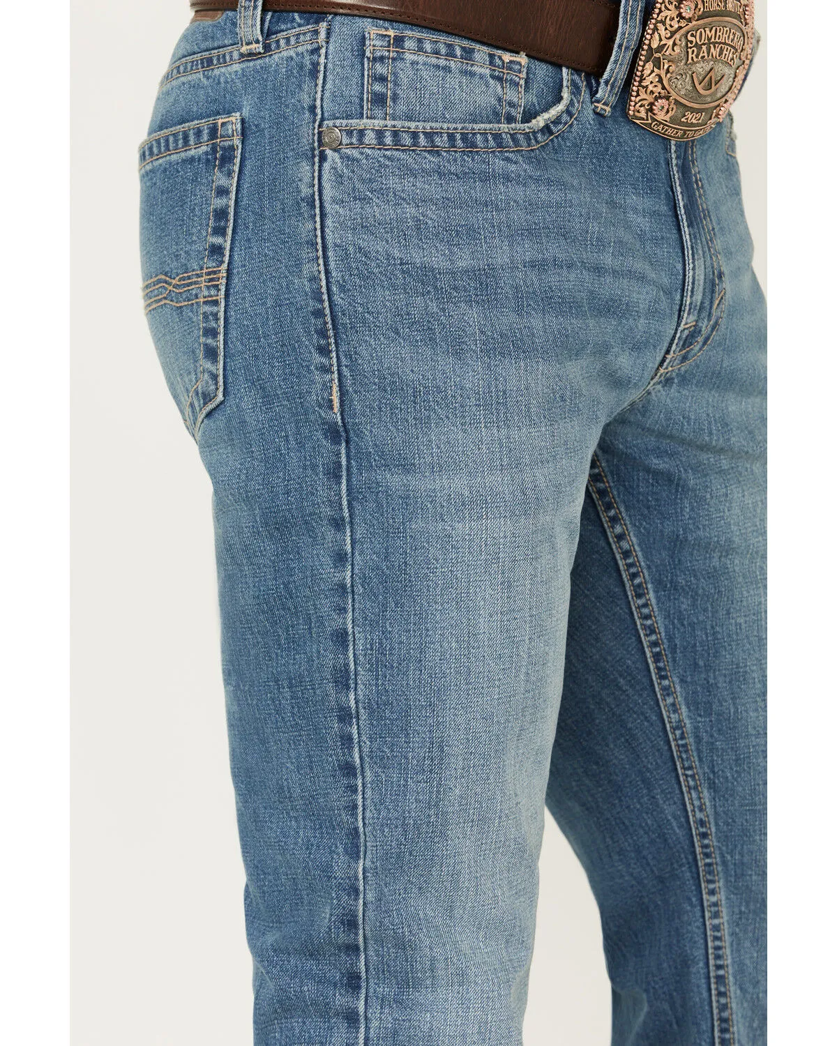 Product Name:  Cody James Men's Roughstock Medium Wash Slim Straight Rigid Denim Jeans