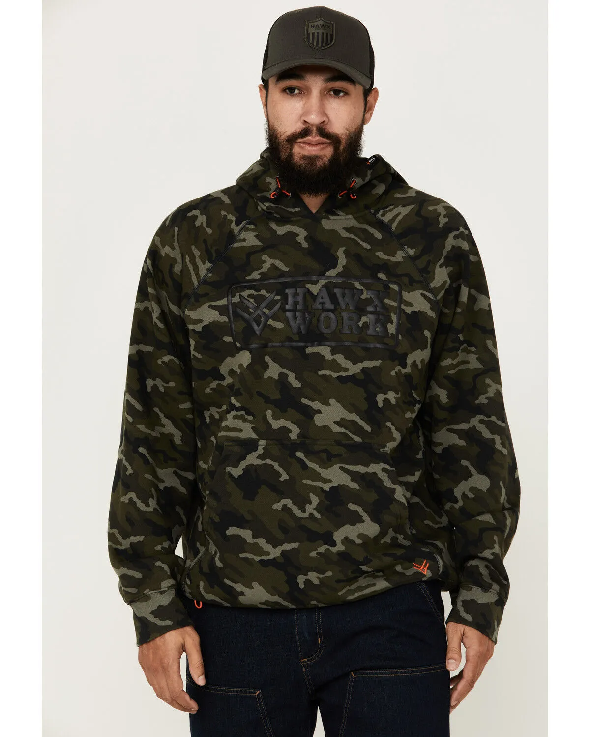 Product Name:  Hawx Men's Camo Print Fleece Work Hooded Sweatshirt