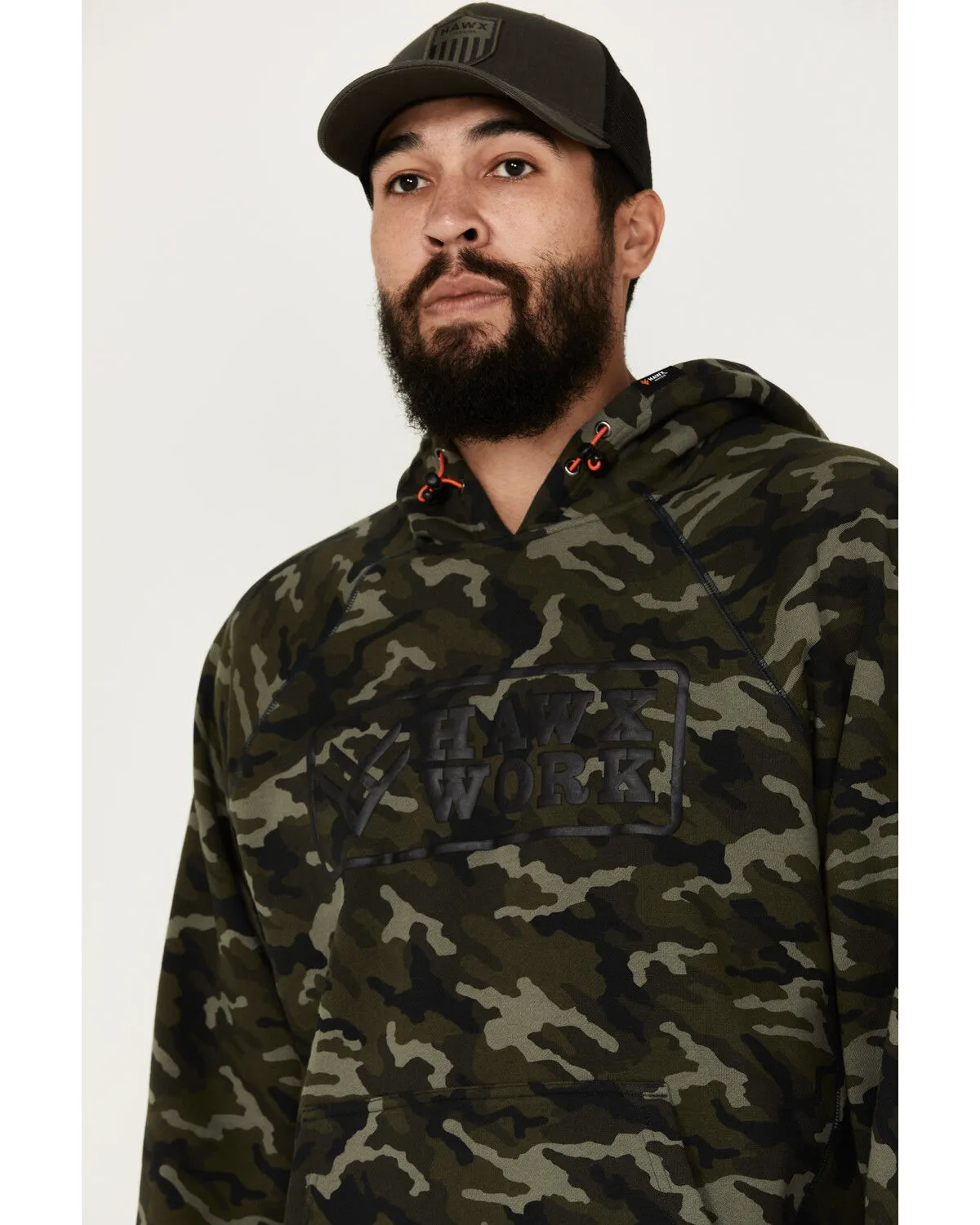 Product Name:  Hawx Men's Camo Print Fleece Work Hooded Sweatshirt