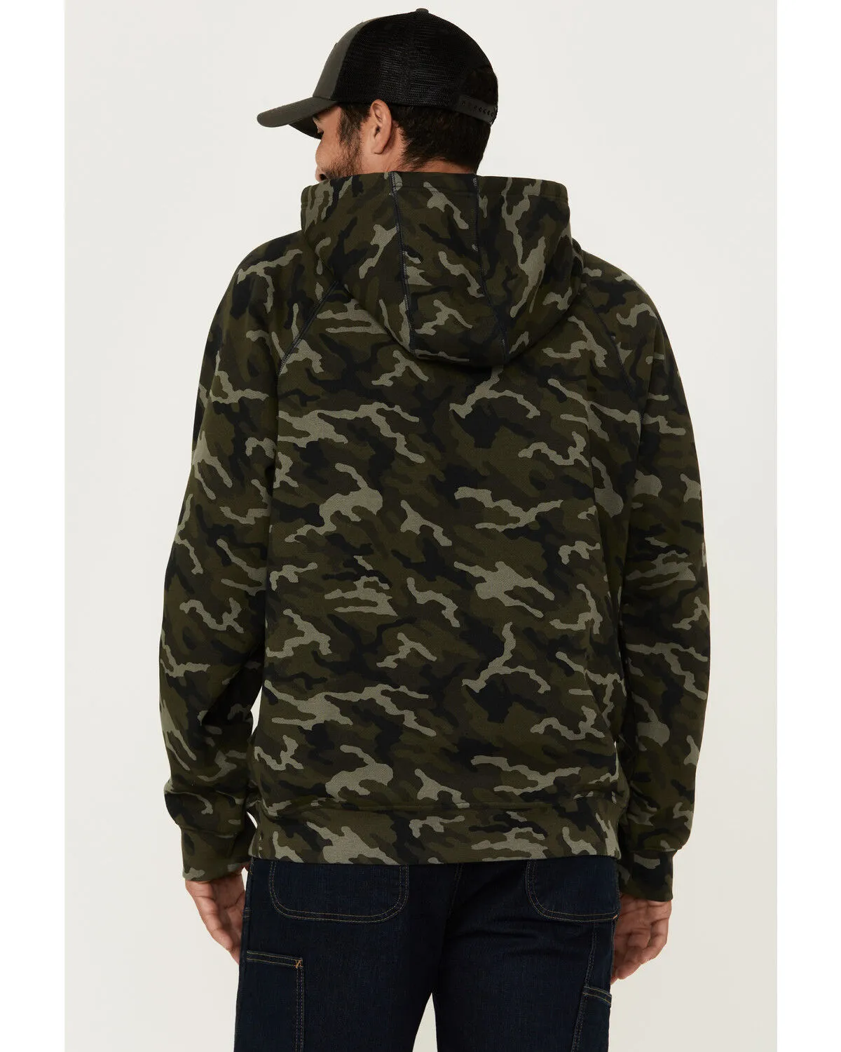 Product Name:  Hawx Men's Camo Print Fleece Work Hooded Sweatshirt