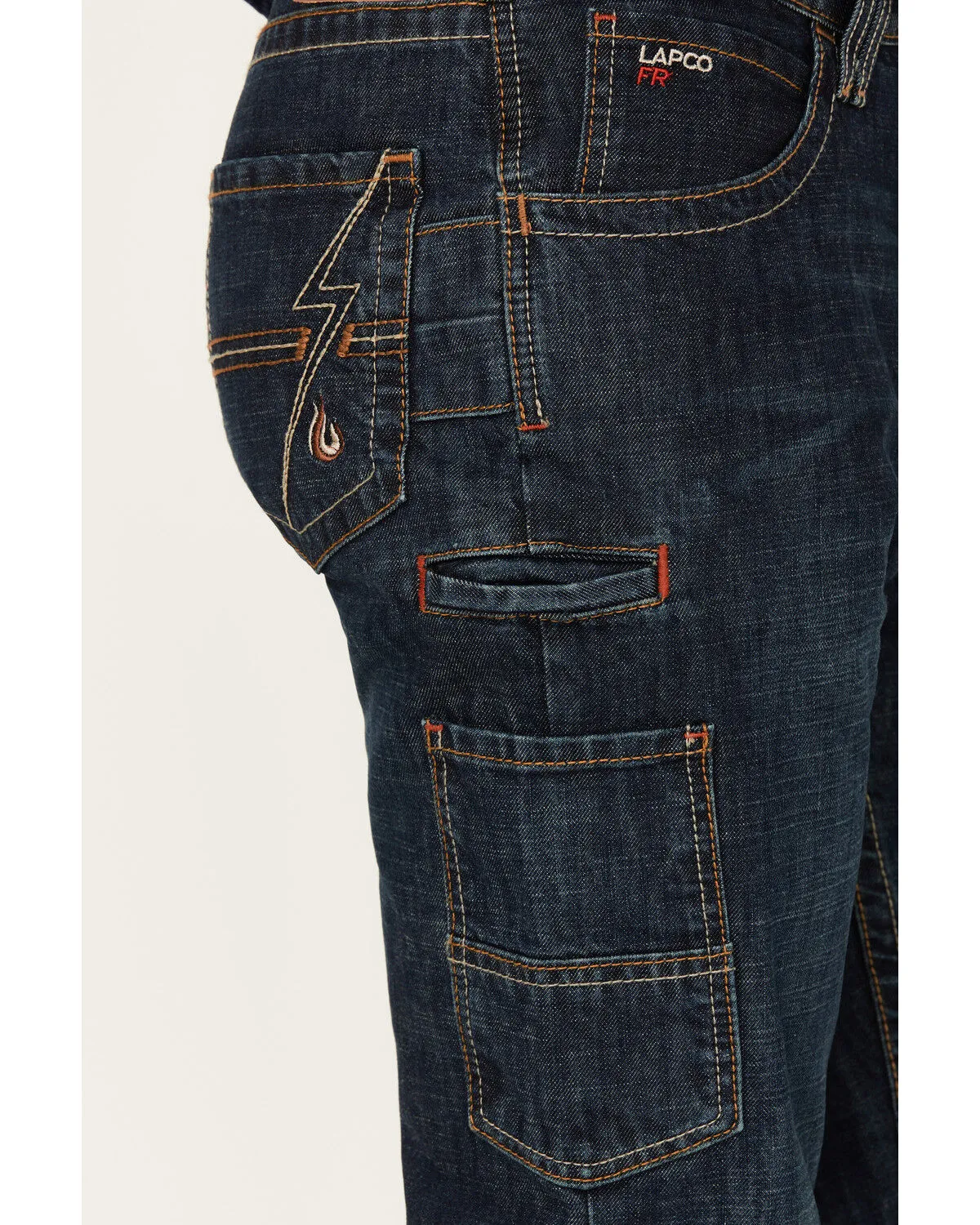 Product Name:  Lapco Men's FR Medium Wash Tapered Leg Utility Work Jeans