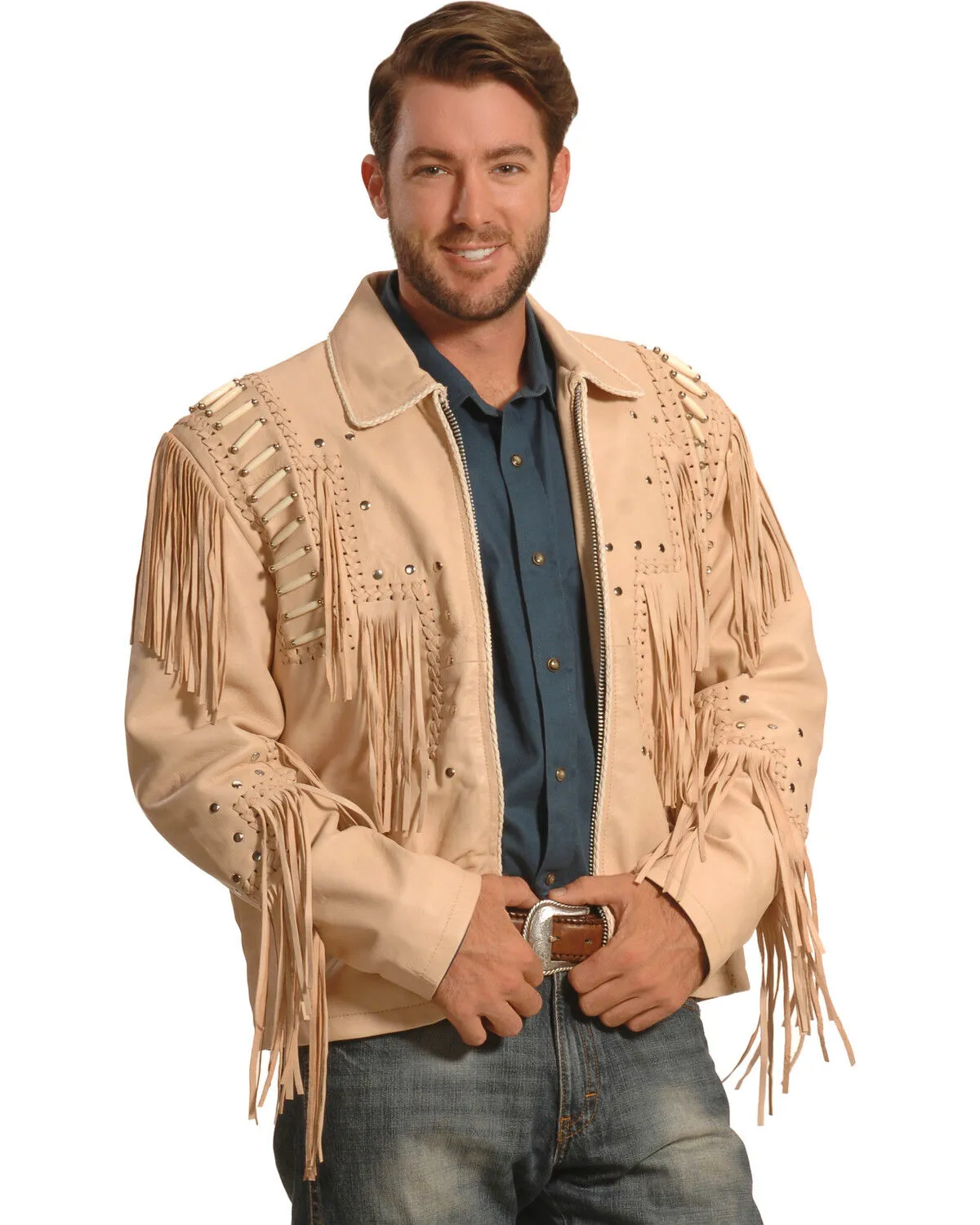 Product Name:  Liberty Wear Men's Fringed Leather Jacket - Big