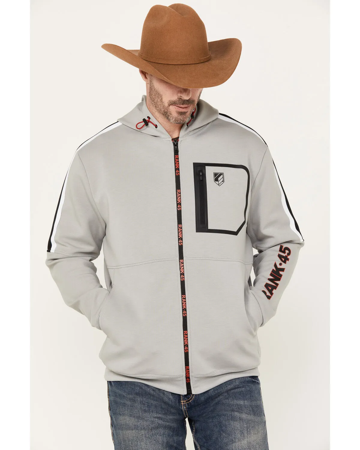 Product Name:  RANK 45® Men's Champion Full Zip Hooded Jacket