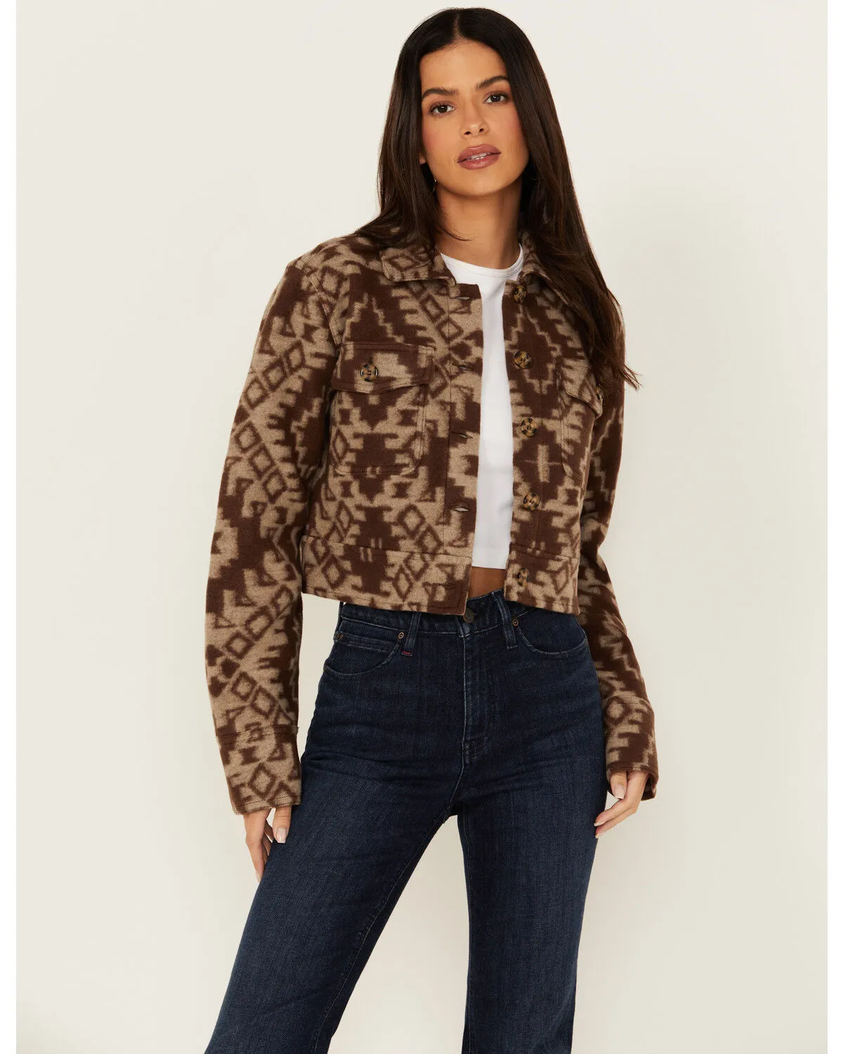 Product Name:  Shyanne Women's Cropped Southwestern Print Jacket