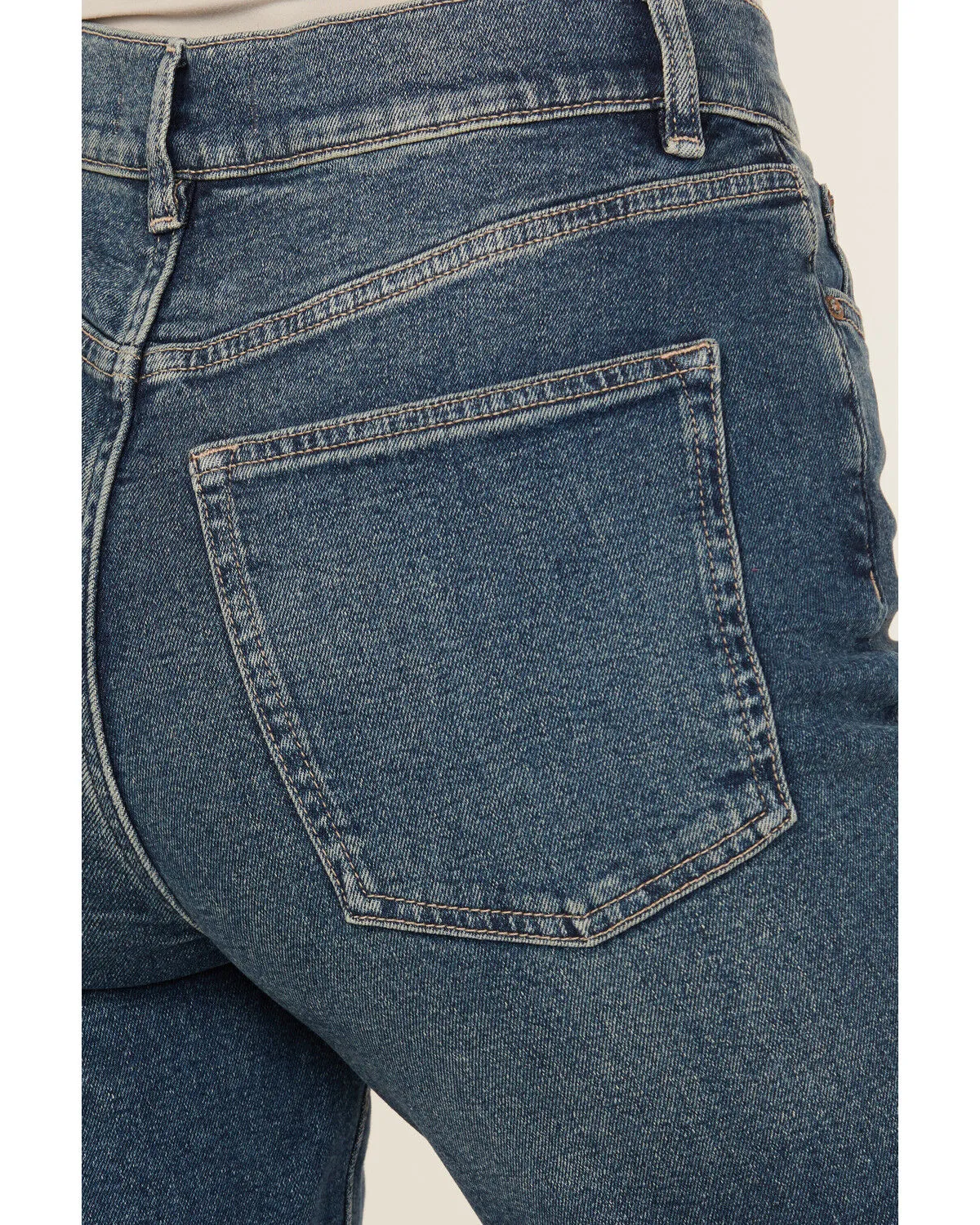 Product Name:  Warp + Weft Women's Ase Dark Wash High Rise Straight Stretch Denim Jeans