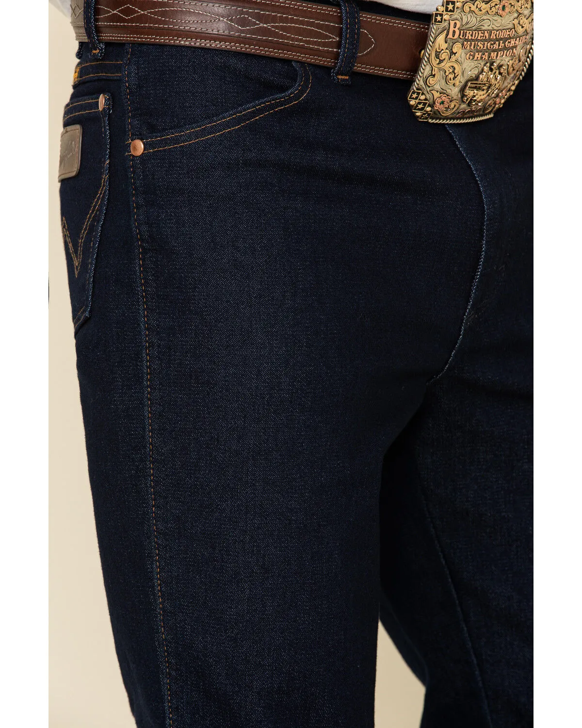 Product Name:  Wrangler Men's Active Flex Prewashed Slim Cowboy Cut Denim Jeans