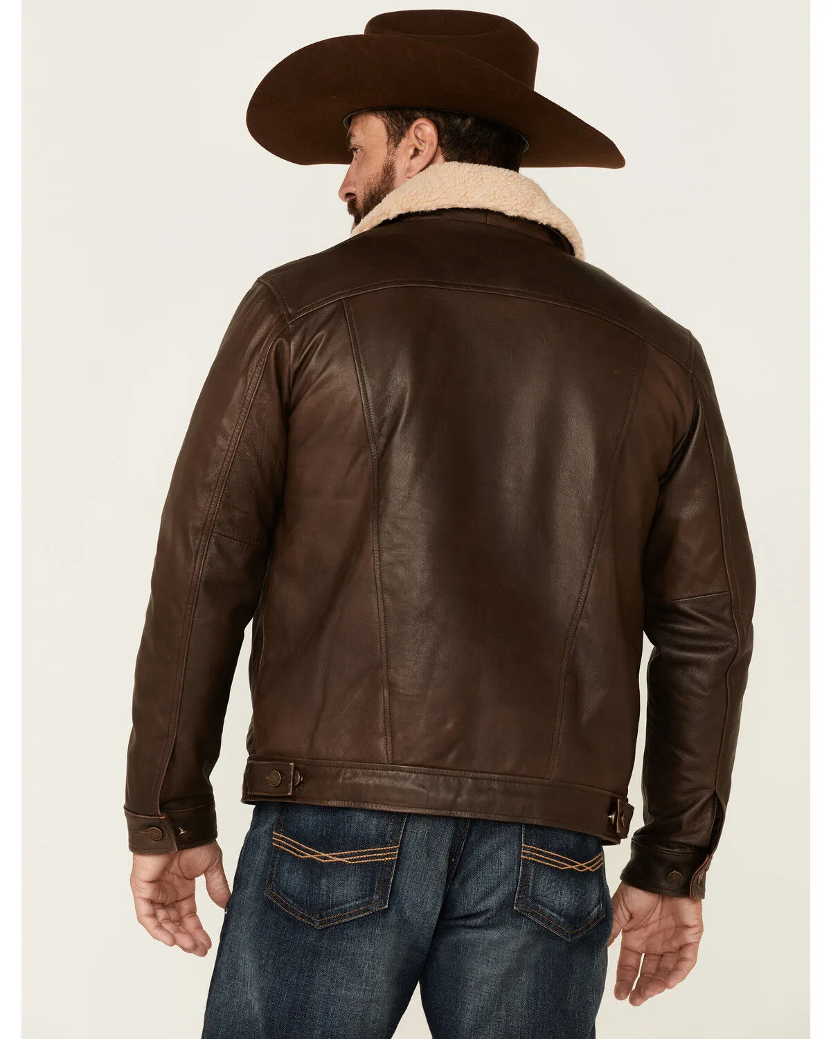 Product Name:  Wrangler Men's Vintage Sherpa Lined Leather Jacket