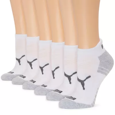 PUMA 6 Pair Low Cut Socks Womens