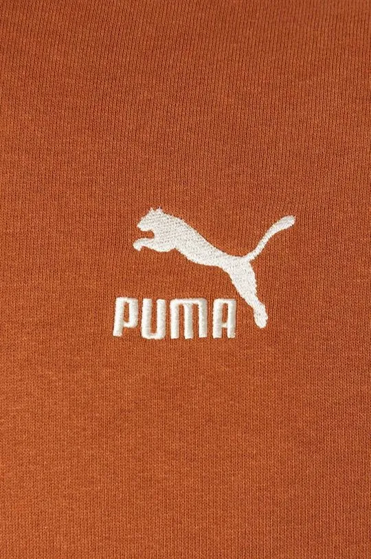 Puma cotton sweatshirt BETTER CLASSICS men's brown color hooded smooth 624241