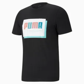 PUMA - Men - Summer Court Tee - Black/Pastel