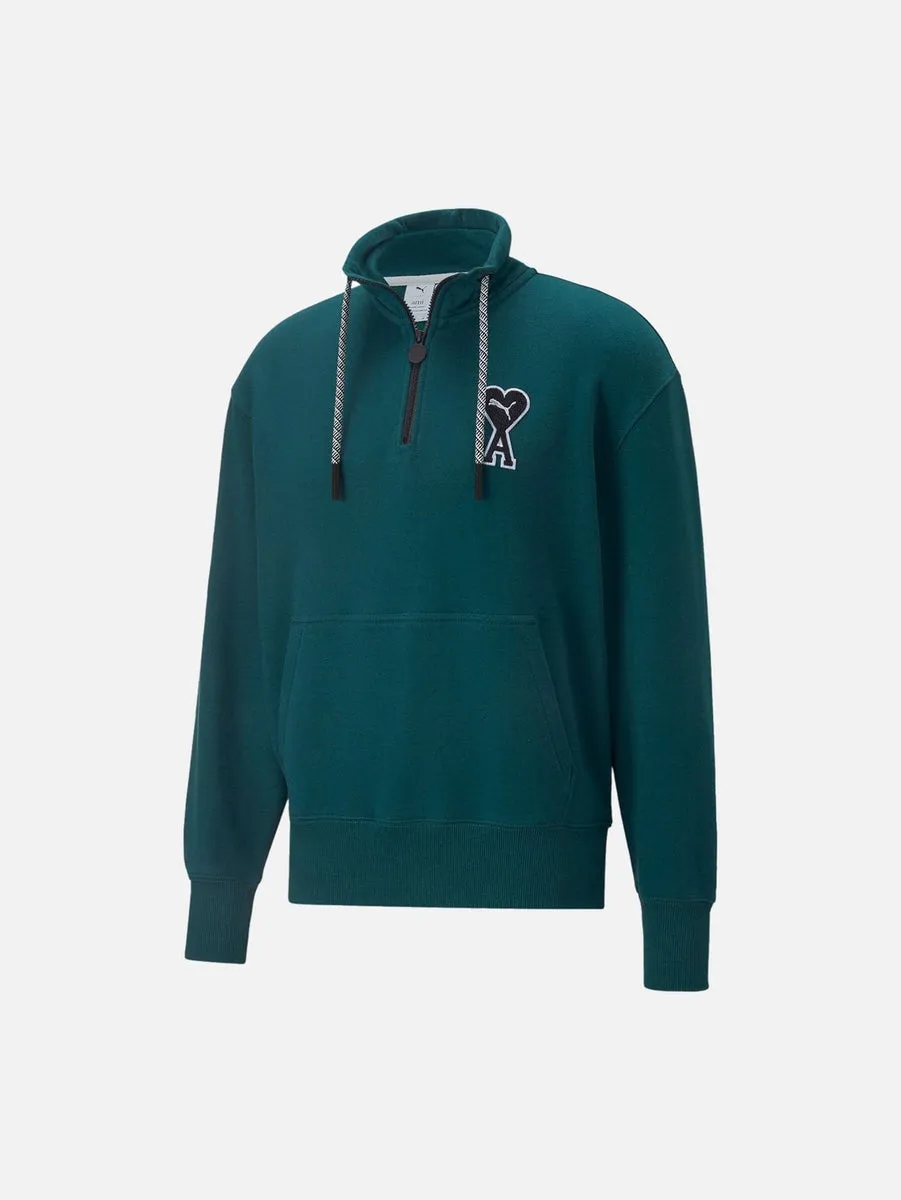 PUMA Puma x AMI Half-Zip Sweatshirt - Varsity Green