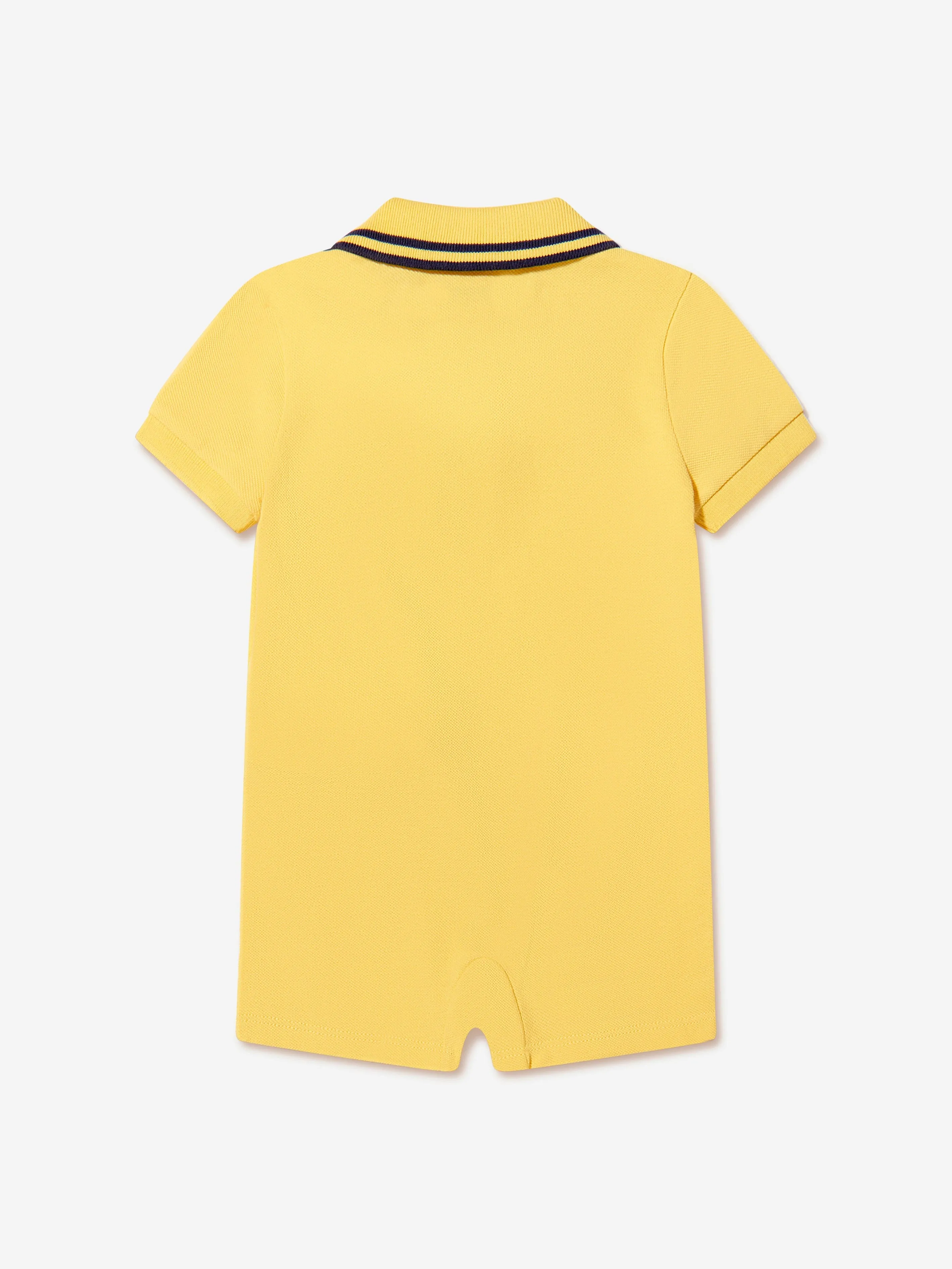 Ralph Lauren Baby Boys Bear Polo Romper in Yellow