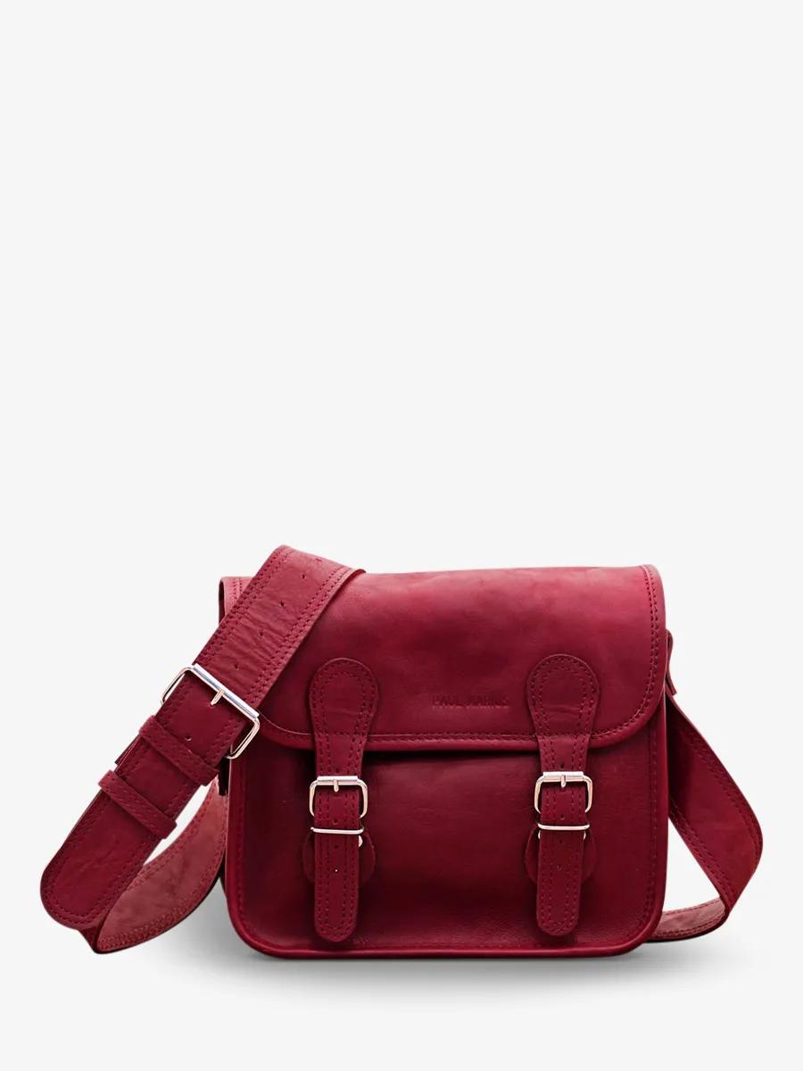 Red Leather Shoulder Bag - LaSacoche S Deep Red | PAUL MARIUS