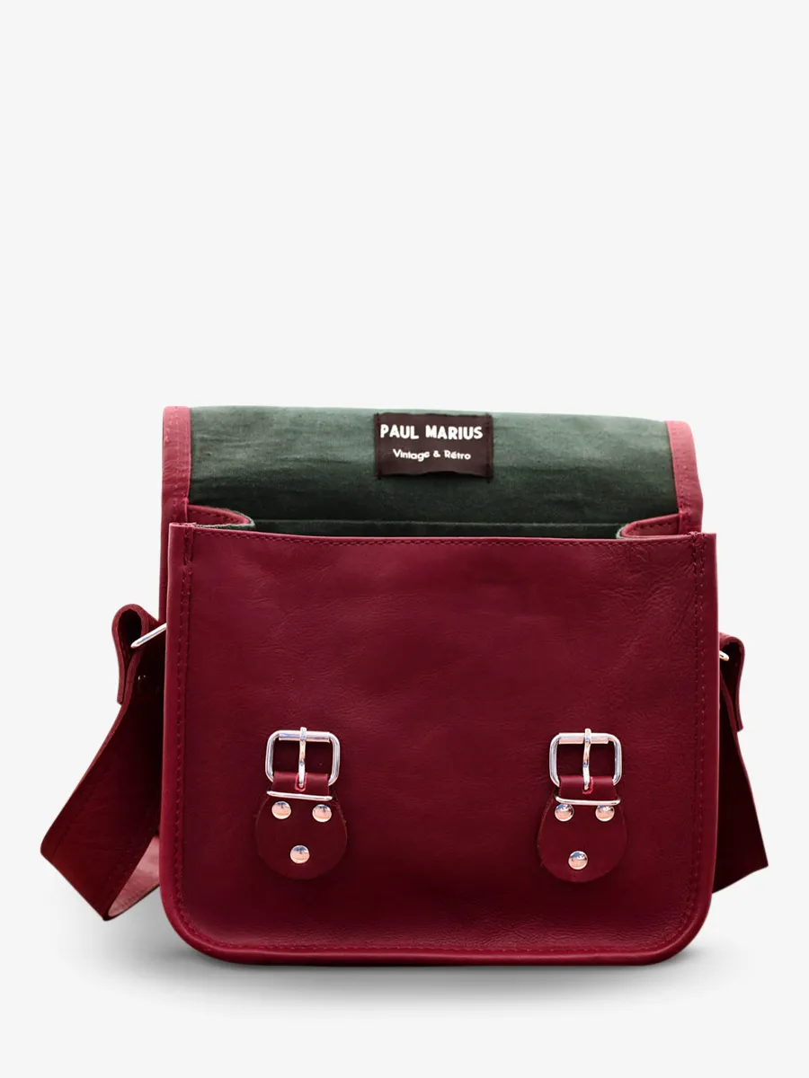 Red Leather Shoulder Bag - LaSacoche S Deep Red | PAUL MARIUS