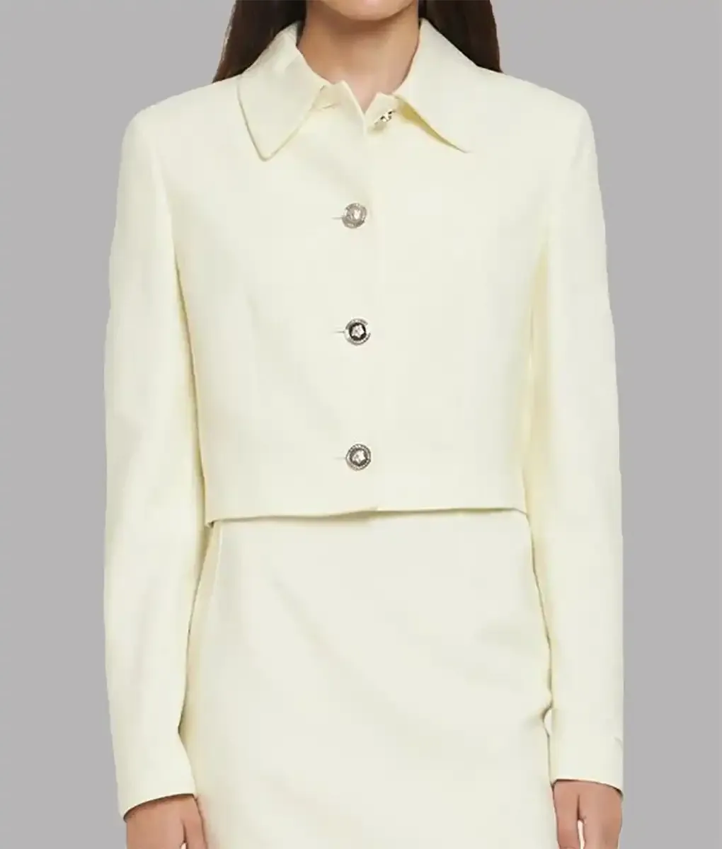 Republican National Convention Ivanka Trump White Button Up Cropped Jacket | The Leather City