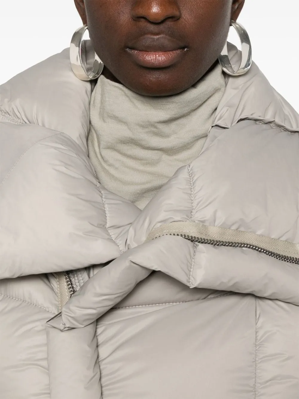 Rick Owens    Rick Owens Funnel Neck Cropped Padded Jacket