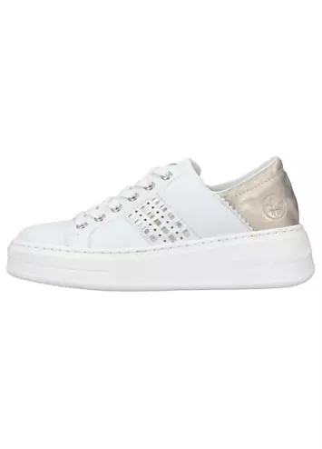 Rieker Metallic Detail Platform Trainers | Grattan