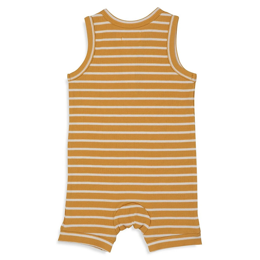 RISE LITTLE EARTHLING Baby Boy's Play Sleeveless Rib Romper