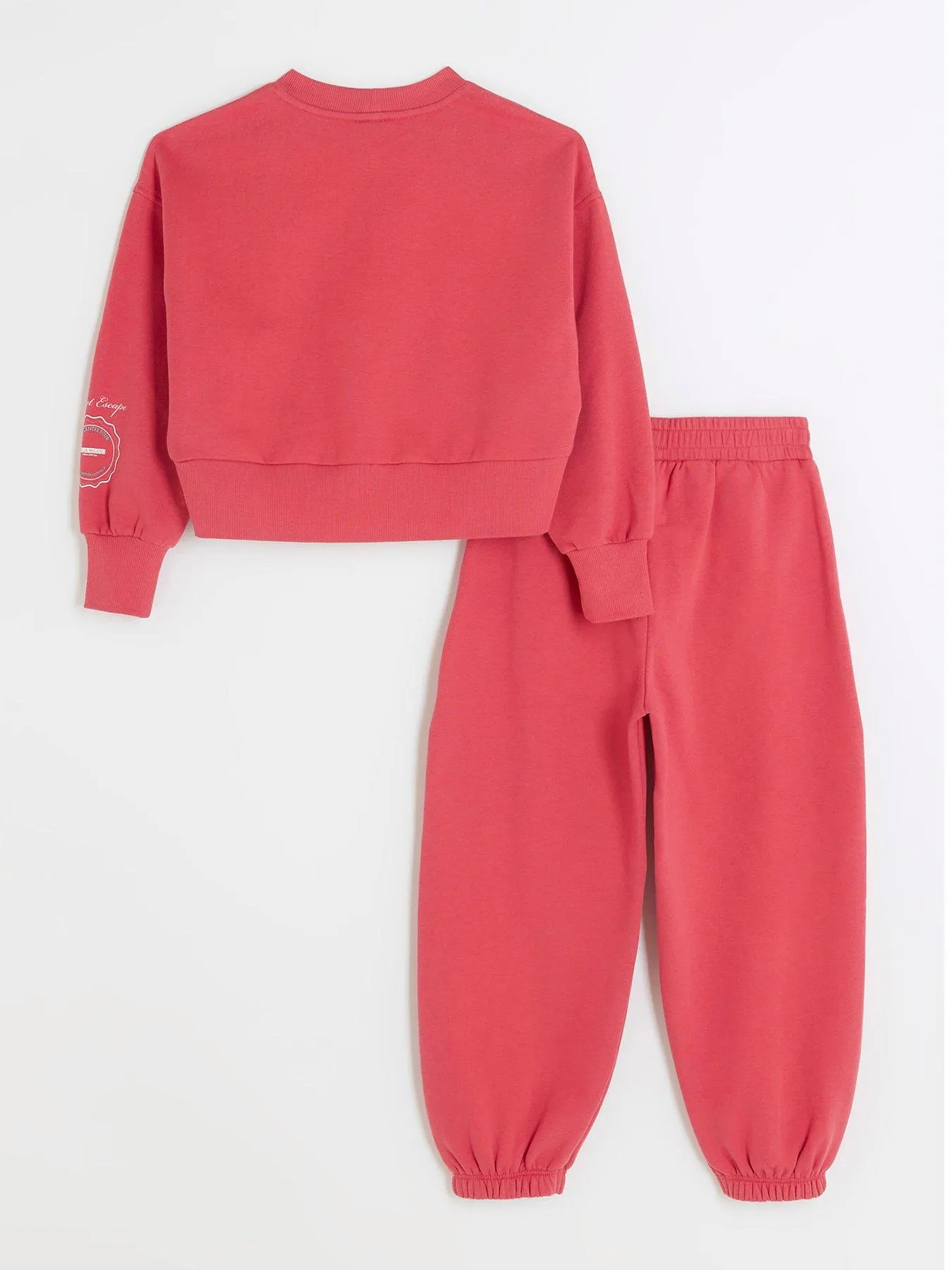 River Island Girls Milan Sweatshirt And Joggers Set - Pink