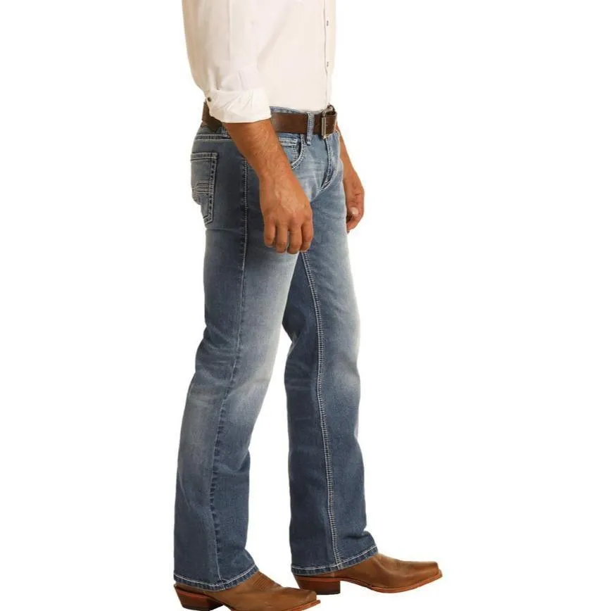 Rock & Roll Cowboy Men's Reflex Pistol Regular Fit Straight Jeans M1P9858