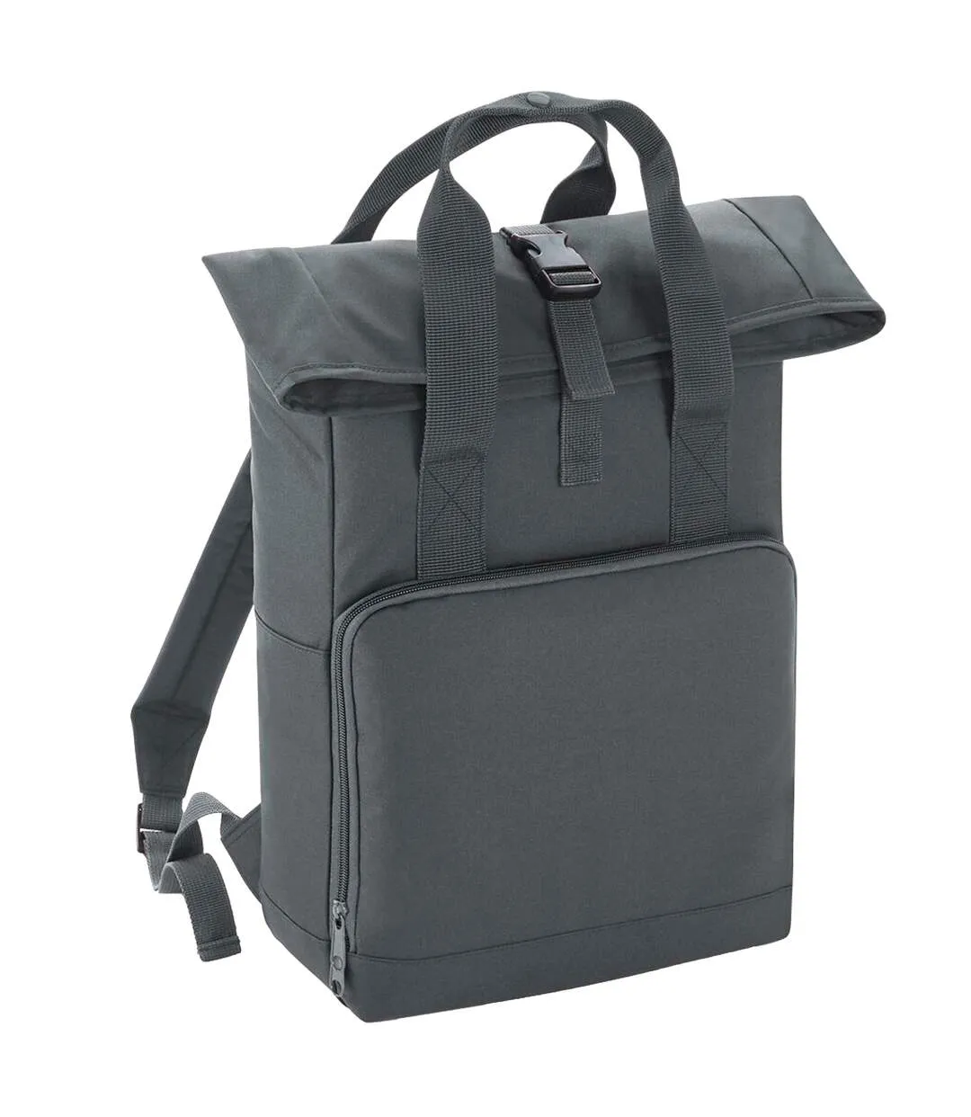 Roll top twin handle backpack one size graphite grey Bagbase