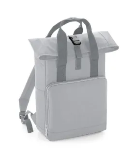 Roll top twin handle backpack one size light grey Bagbase