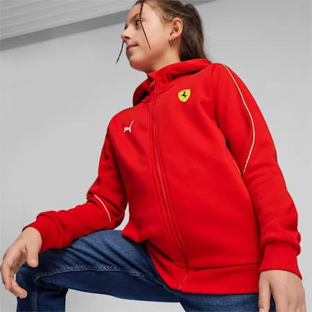 Scuderia Ferrari Race Motorsport Hooded Sweat Jacket - Youth 8-16 years | PUMA Motorsport | PUMA 