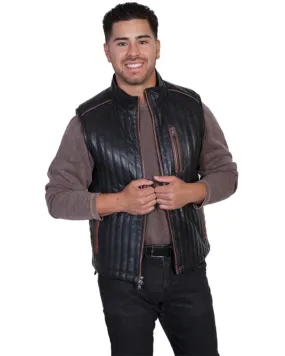 Scully Men's Quilted Two Tone Leather Vest