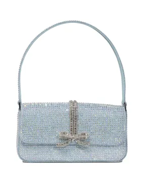 Self Portrait    Self Portrait Rhinestone Denim Shoulder Bag