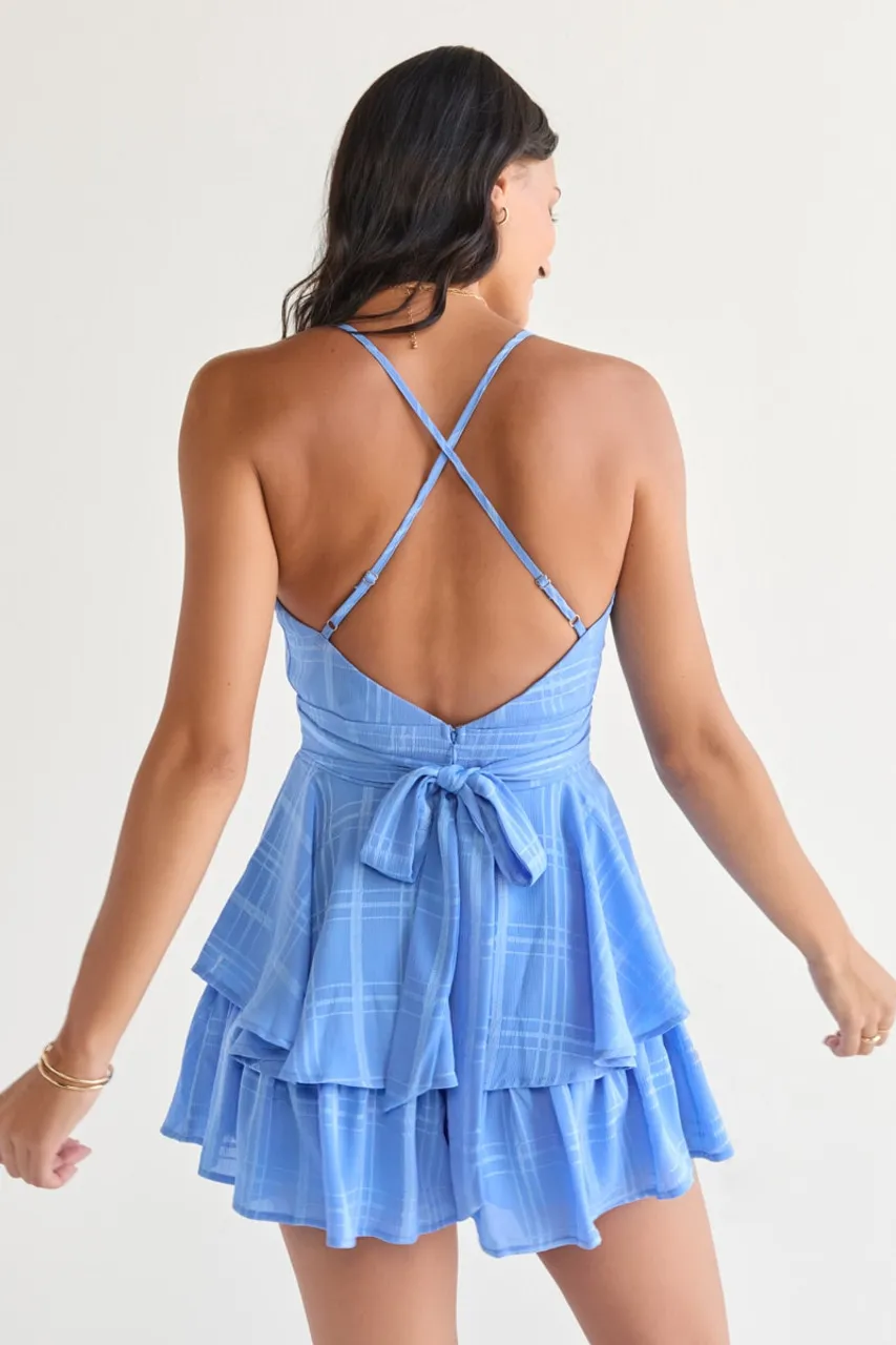 Sharlene Textured Tiered Romper