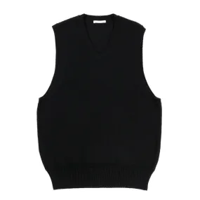 S.K. MANOR HILL SWEATER VEST BLACK COTTON