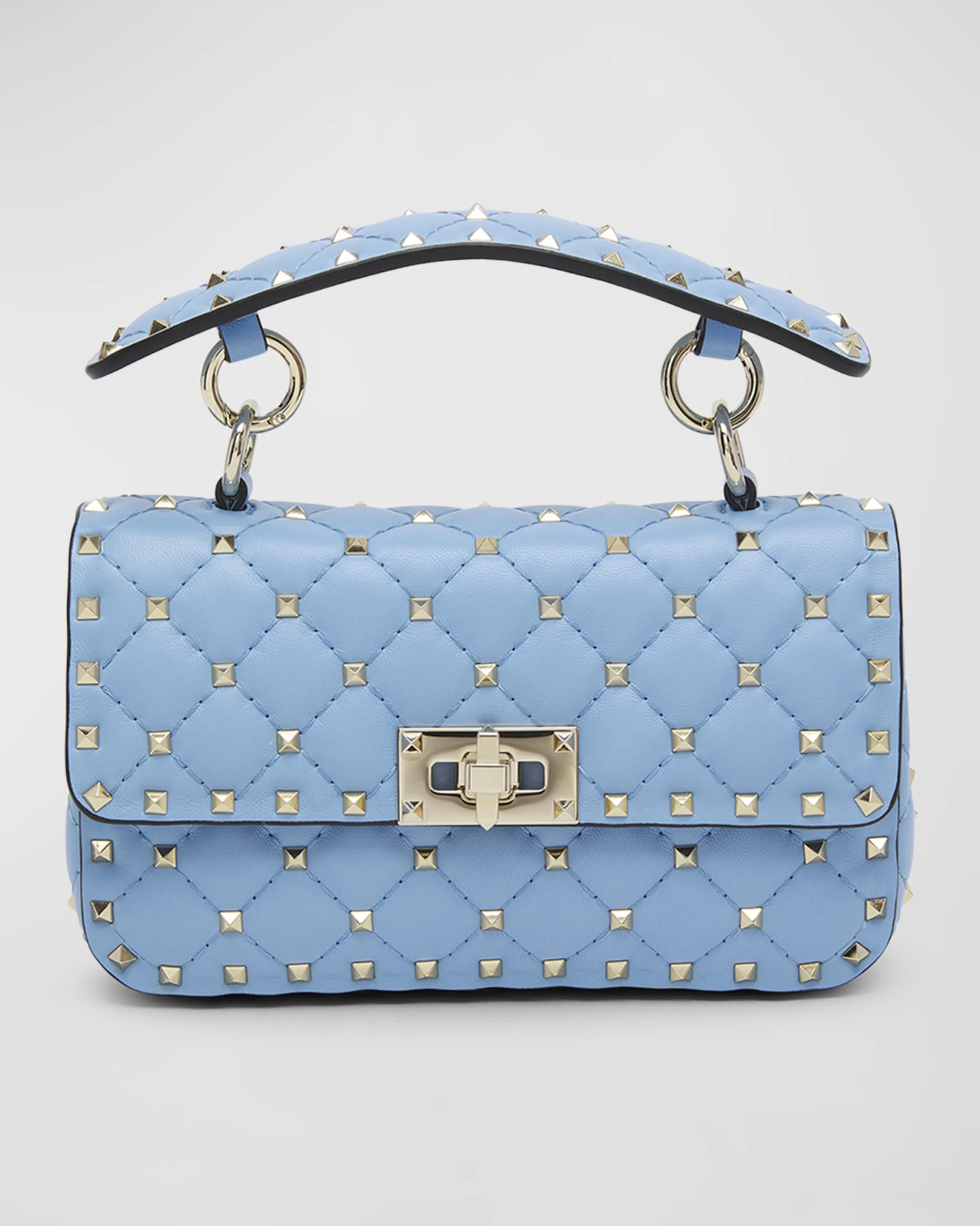 Small Rockstud Quilted Leather Shoulder Bag