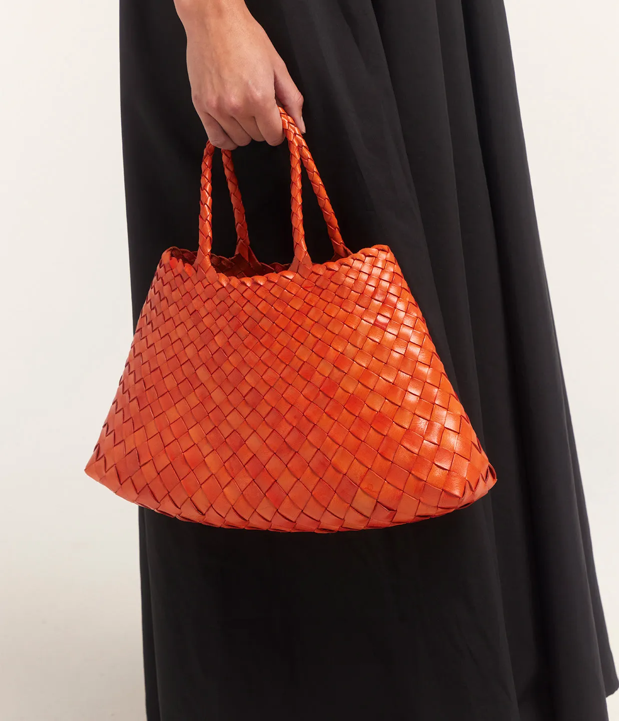 Small Santa Croce Leather Bag in Orange