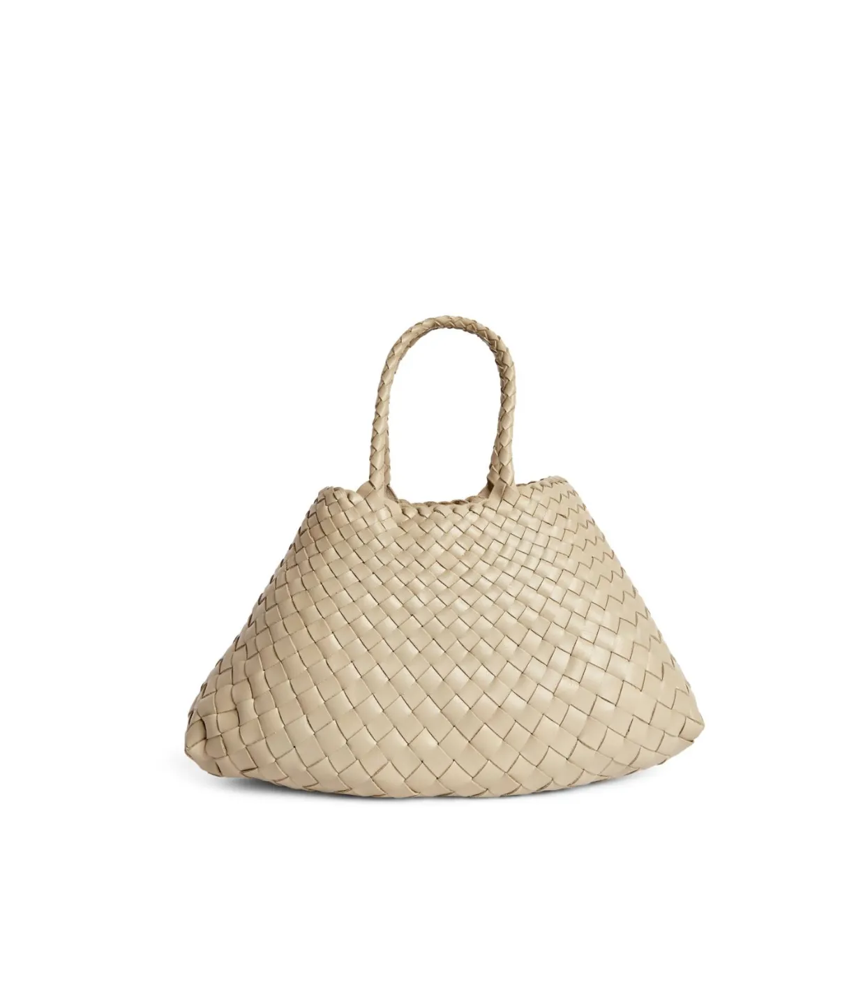 Small Santa Croce Leather Bag in Pearl