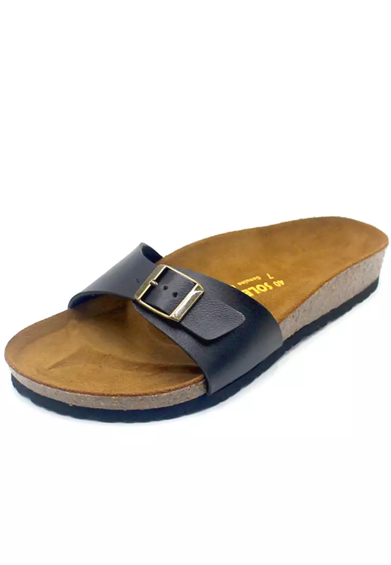 SoleSimple Lyon - Black Sandals & Flip Flops