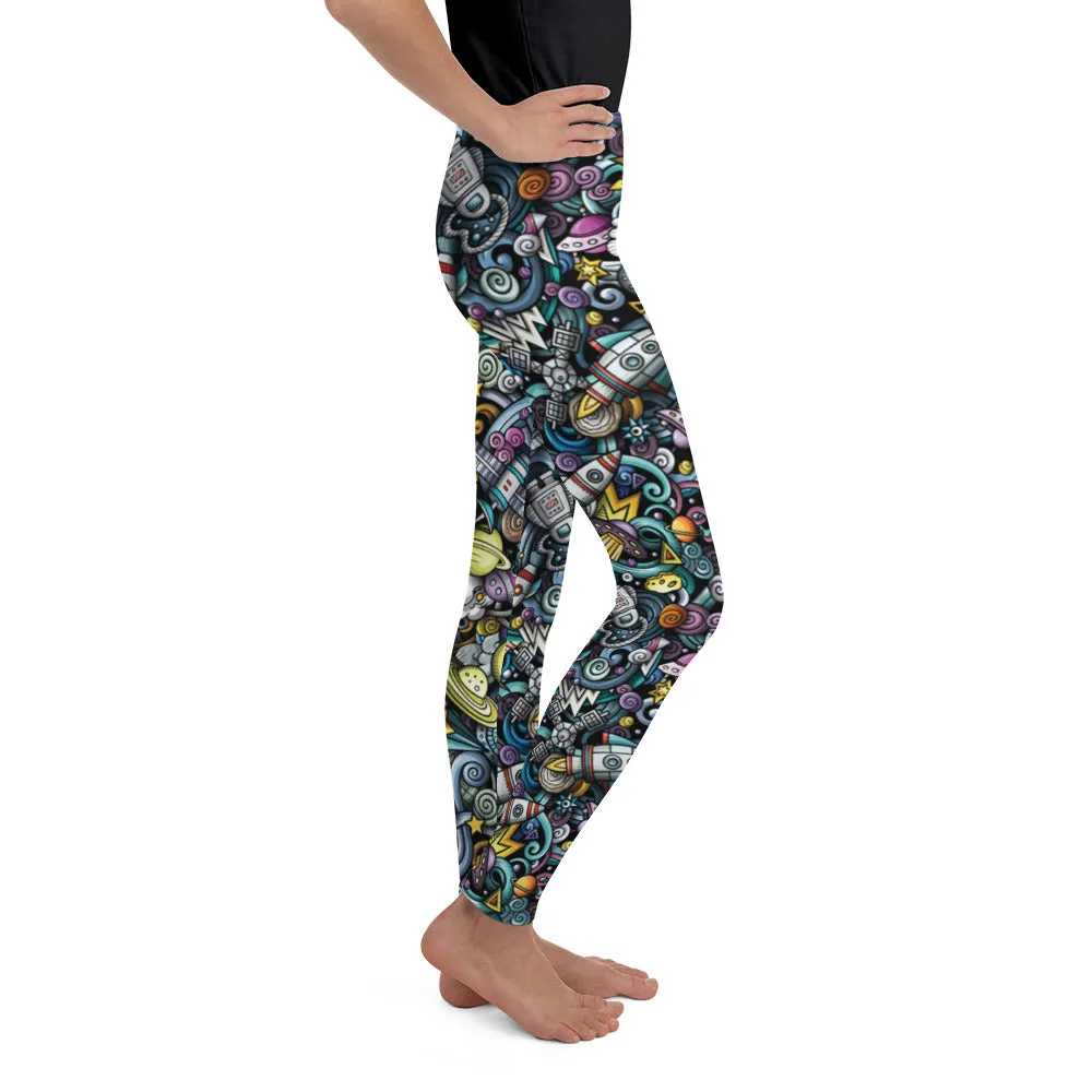 Space Travel Youth Leggings