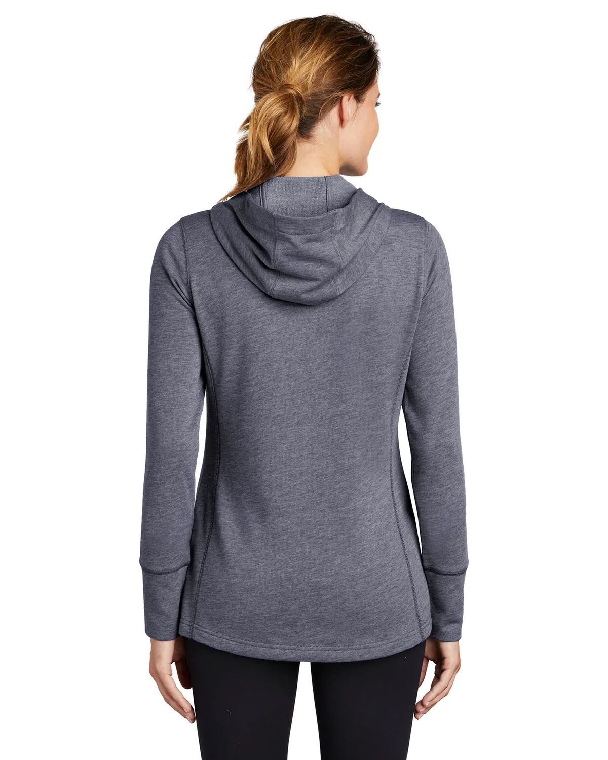 Sport-Tek LST296 Ladies PosiCharge Tri-Blend Wicking Fleece Hooded Pullover