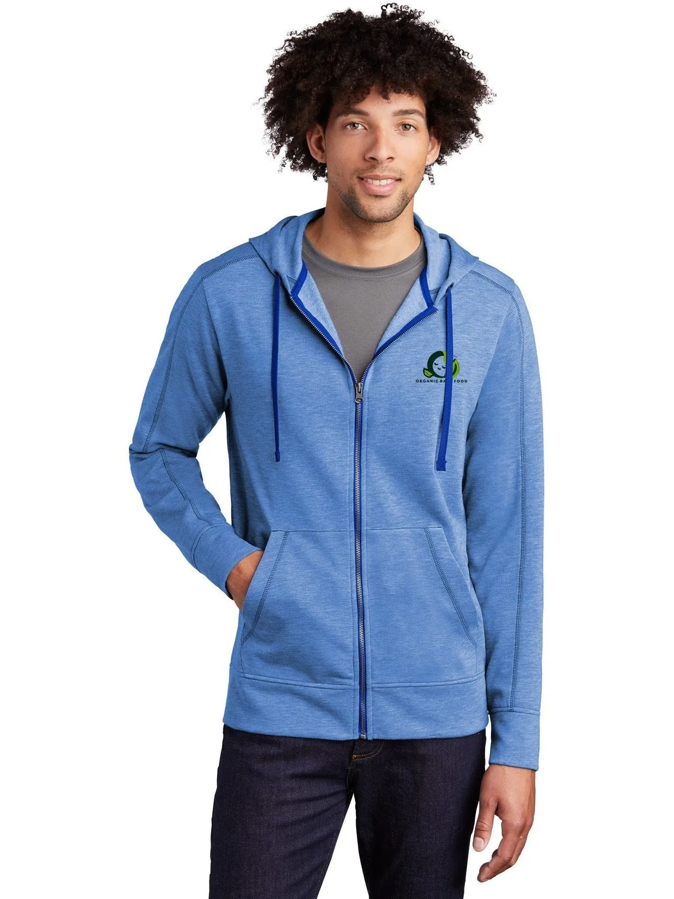 Sport-Tek Posicharge Tri-Blend Wicking Fleece Full-Zip Hooded Jacket