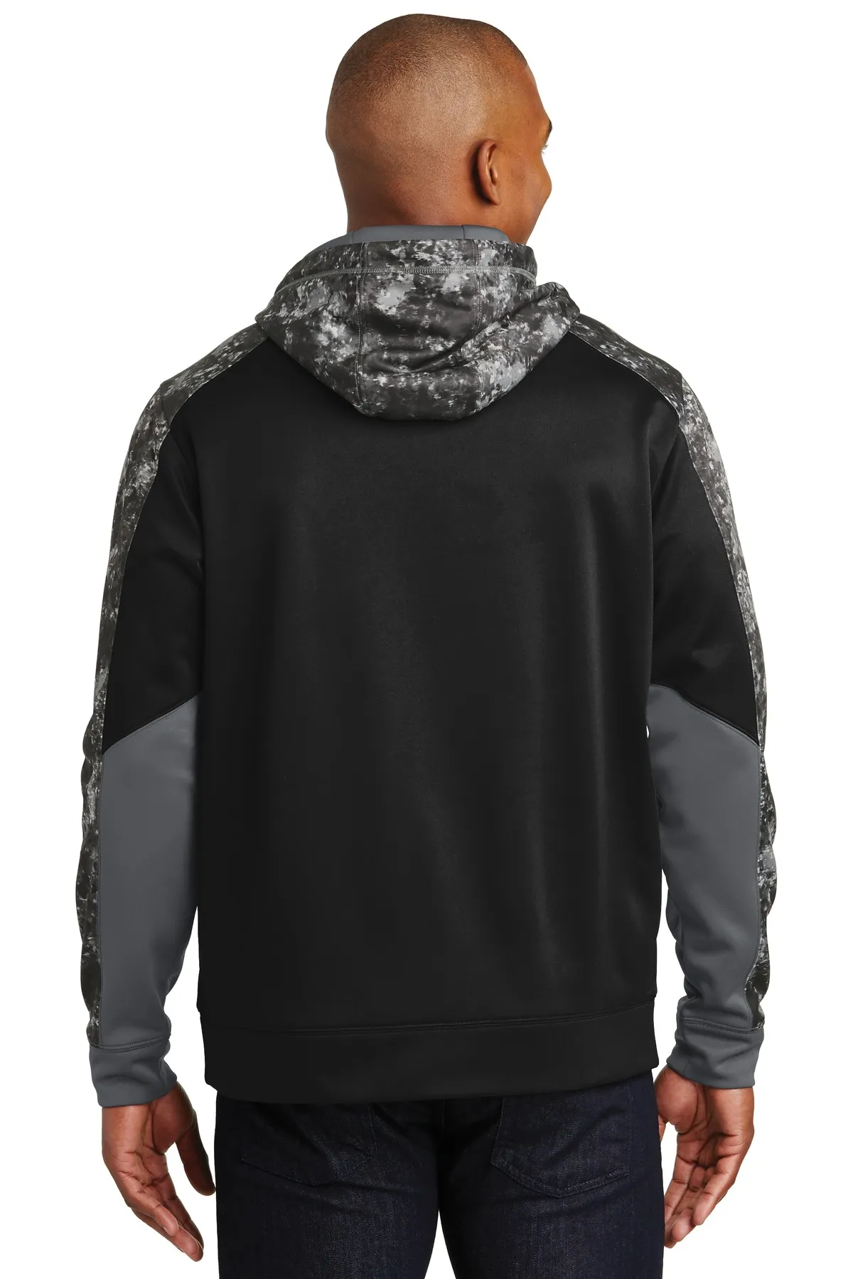 Sport Tek ST231 Sport-Tek Sport-Wick Mineral Freeze Fleece Colorblock Hooded Pullover SKU: ST231