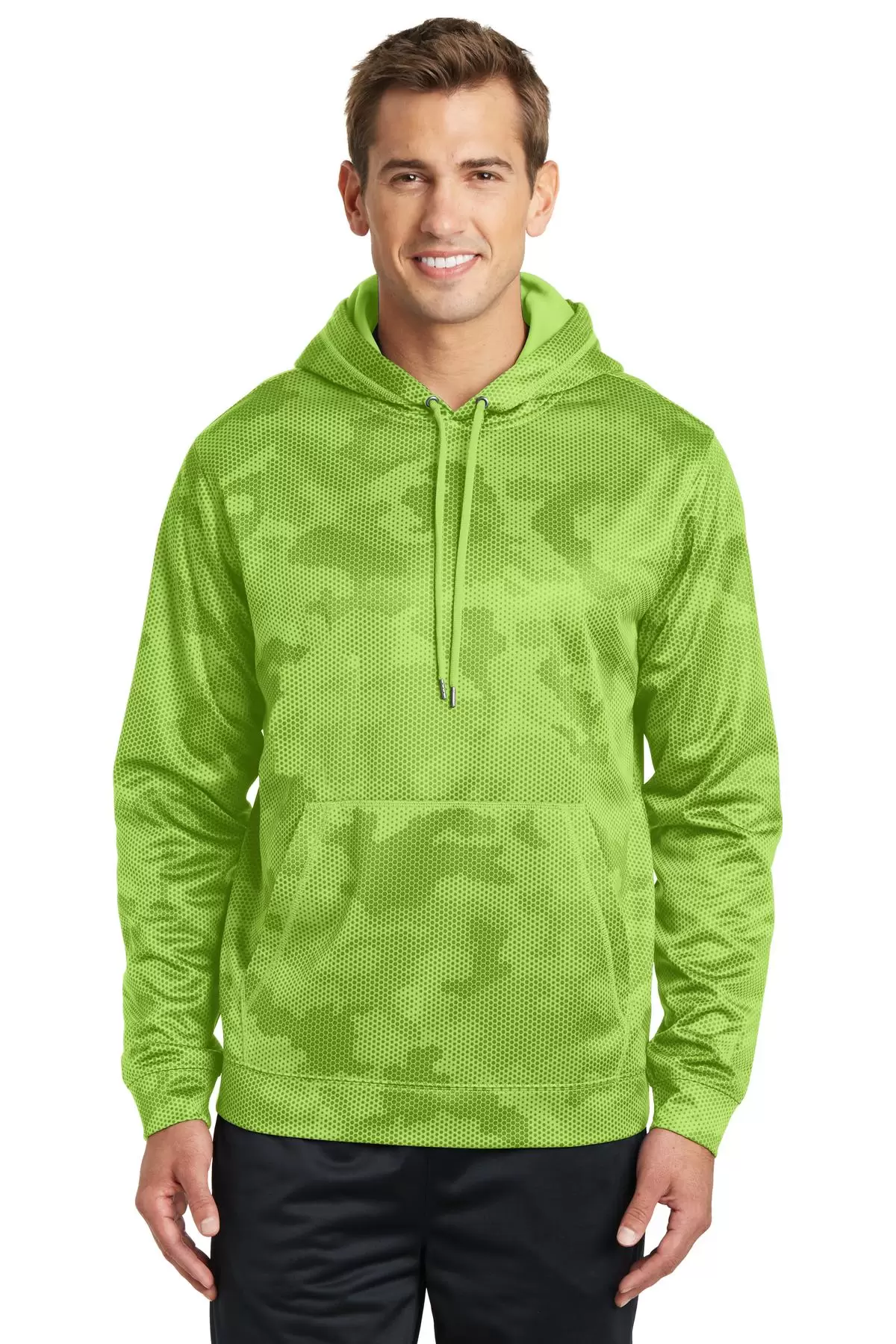 Sport Tek ST240 Sport-Tek Sport-Wick CamoHex Fleece Hooded Pullover SKU: ST240