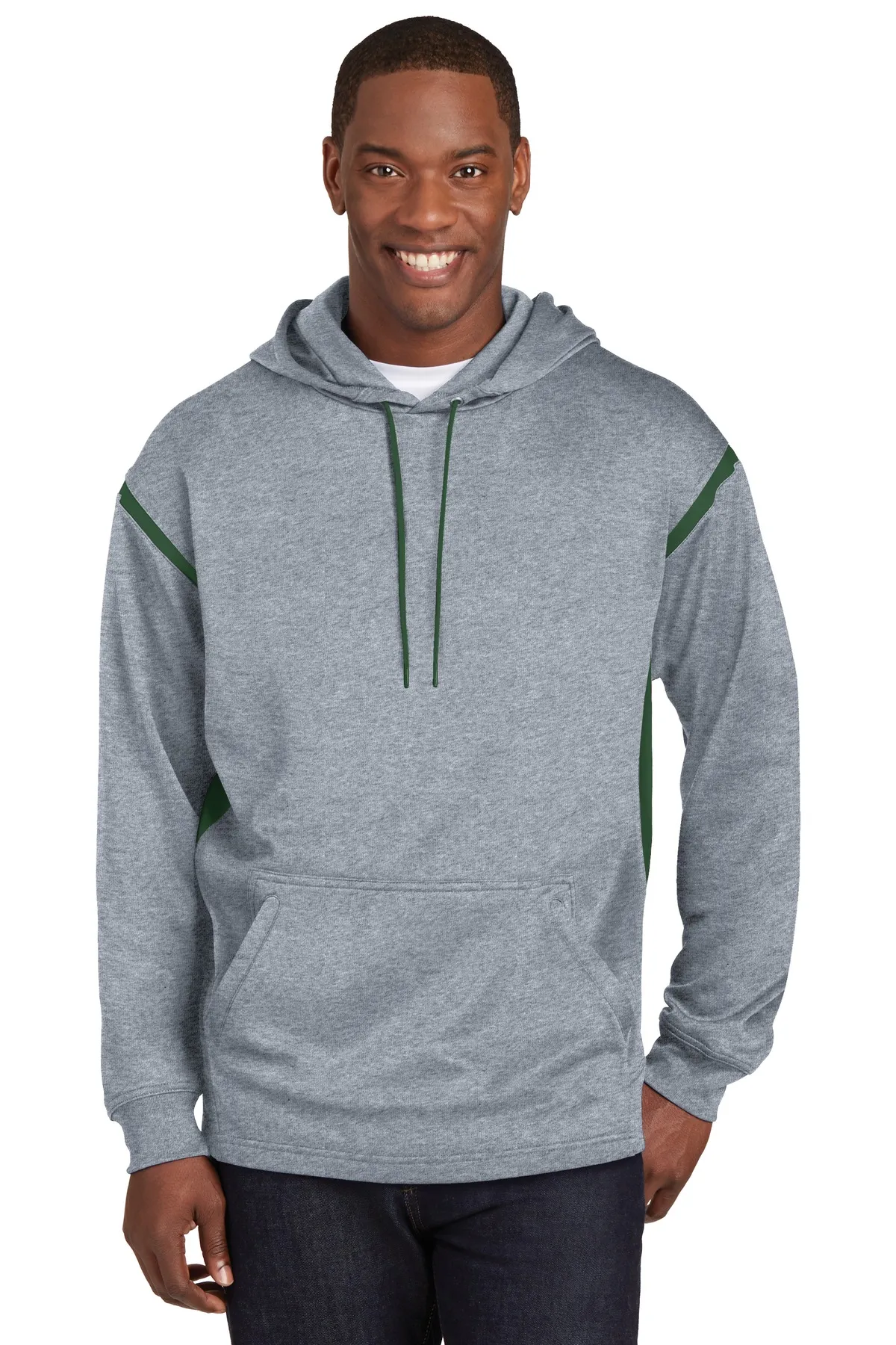 Sport Tek TST246 Sport-Tek Tall Tech Fleece Colorblock  Hooded Sweatshirt SKU: TST246