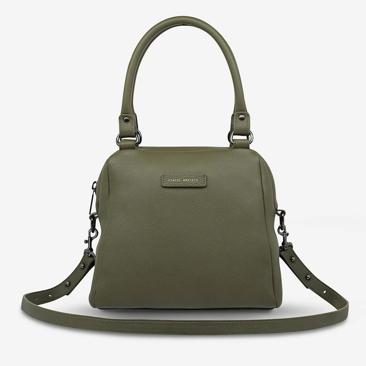 Status Anxiety WOMENS LAST MOUNTAINS LEATHER BAG - KHAKI