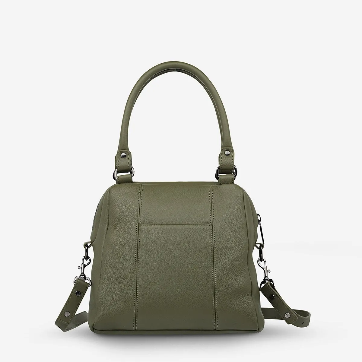 Status Anxiety WOMENS LAST MOUNTAINS LEATHER BAG - KHAKI