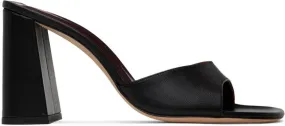 Staud Black Sloane Leather Heeled Sandals