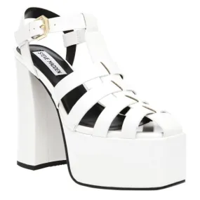 Steve Madden Vocanic White Box PU Sandals