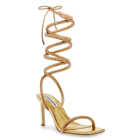 Steve Madden Womens Enchanter Gold Multi Sandals