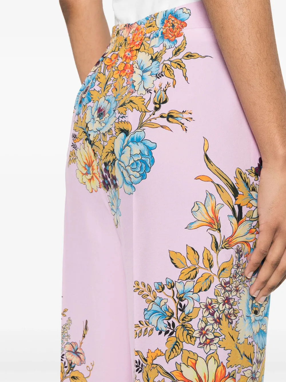 Straight floral trousers