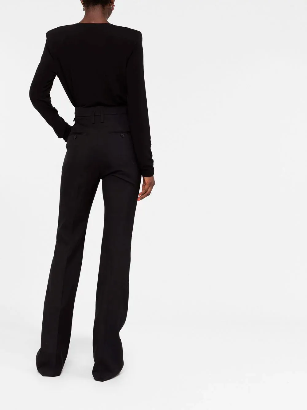 Straight-leg tailored trousers